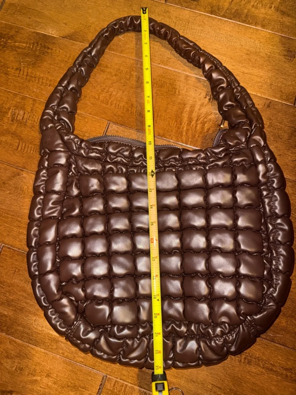 Urban Expressions Brown Quilted Hobo Bag FALL PURSE EUC